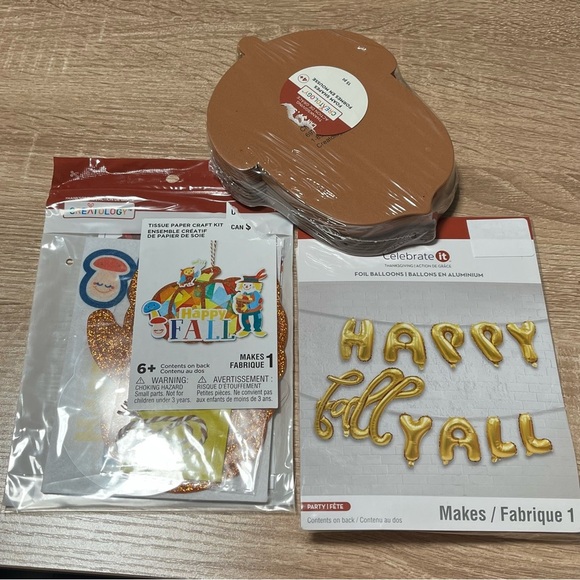 Fall Thanksgiving Bundle NEW balloons, activity kit, foam acorns - Picture 1 of 4